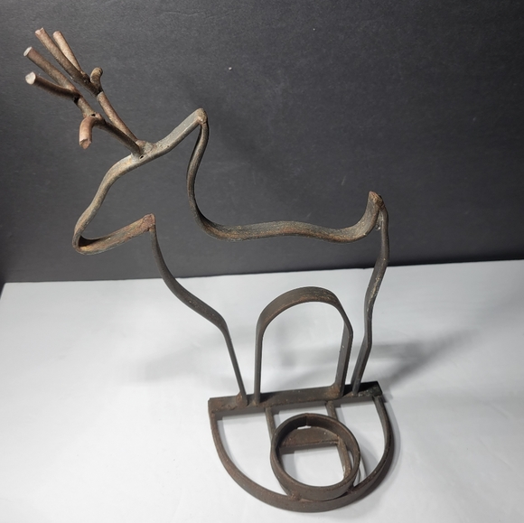 Wrought Iron Deer Candle Holder Decor - Picture 5 of 11